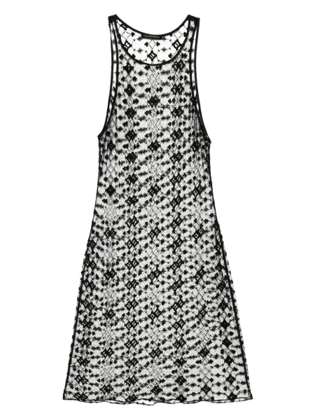 Rochie midi Kiki De Montparnasse cu broderie până la genunchi de costum negru