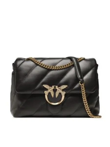 Pinko De piele geantă pe umăr LOVE BIG PUFF CL SHEEP NAPPA negru