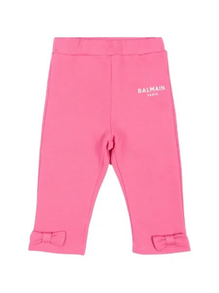 Spodnie dziecięce Balmain różowe