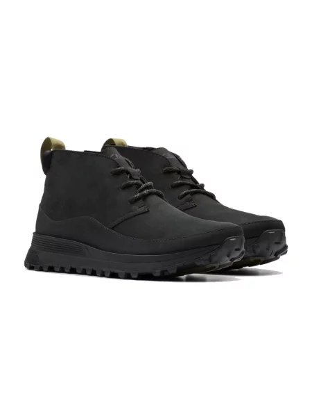Botki Clarks trekkingowe na koturnie czarne