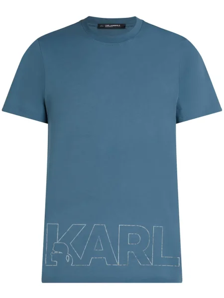 Tricou Karl Lagerfeld cu imagine albastru