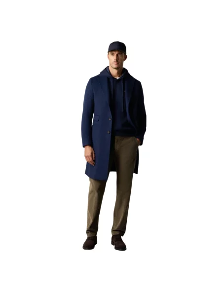 Płaszcz Brooks Brothers wełniany niebieski