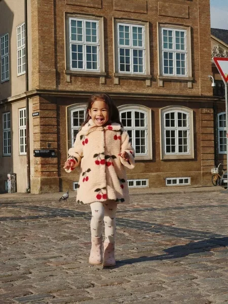 Konges Sløjd палто за деца FUZZIE COAT GRS бежово