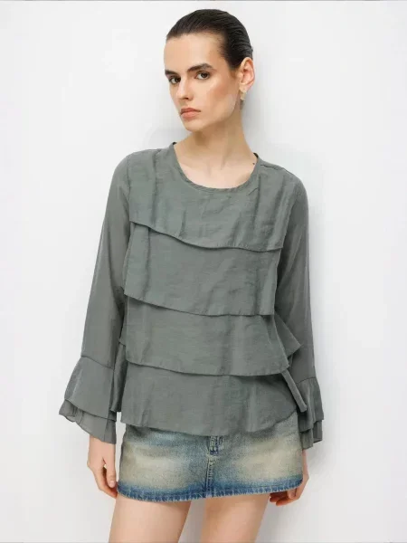 MixRay Halenka Blusen pastelově zelená