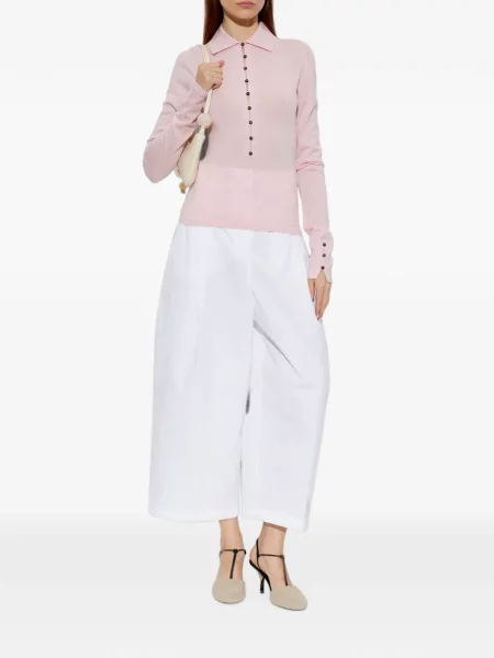 Μακρύς polo Jacquemus από μαλλί merino ροζ