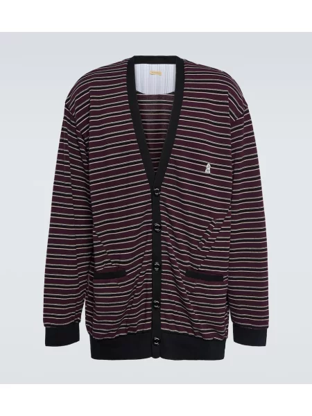 Kardigan Undercover w paski czerwony