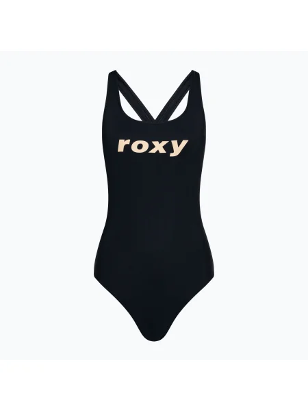 Dámske jednodielne plavky ROXY Active Cross anthracite