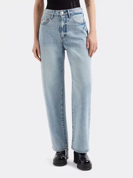 Прямі джинси Armani Exchange бавовна/ліоцел синій