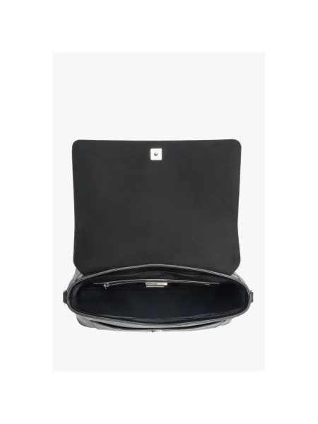 Сумка-трапеція шкіряна Cromia Perla чорна