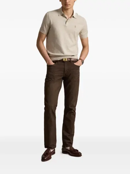 Mrežaste čarape Polo Ralph Lauren s herringbone uzorkom s vezom plava