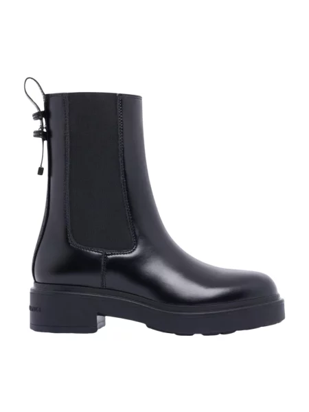 Armani Exchange sztyblety skórzane czarne