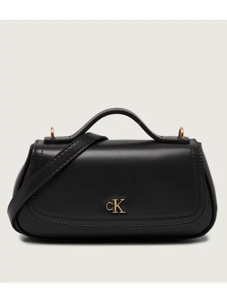 Calvin Klein geantă crossbody pentru femei cu imitație de piele negru