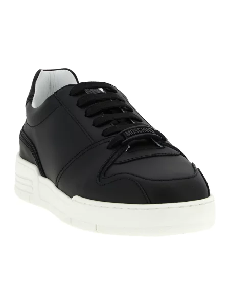 Sneakersy Moschino skórzane czarne