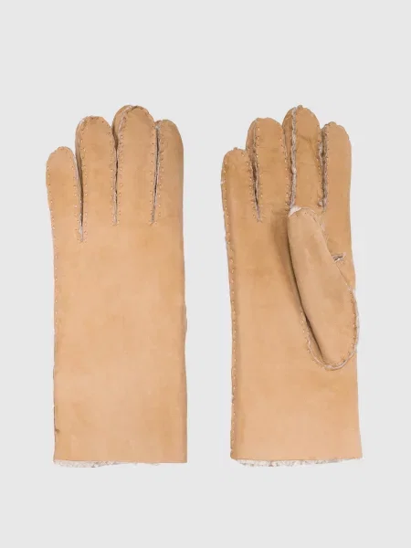 Замшевые перчатки Sermoneta Gloves бежевые