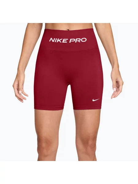 Pantaloni scurți de antrenament pentru femei Nike Pro Seamless tough red/white alb