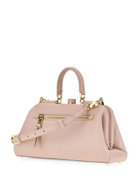 Geantă shopper Dolce & Gabbana din piele roz