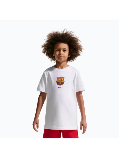 Gyerek póló Nike FC Barcelona Soccer white. Méret: fehér