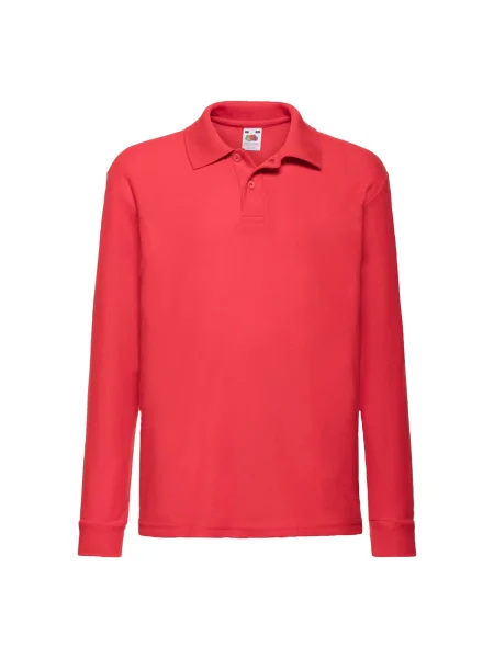 Tricou polo copii Fruit Of The Loom roșu