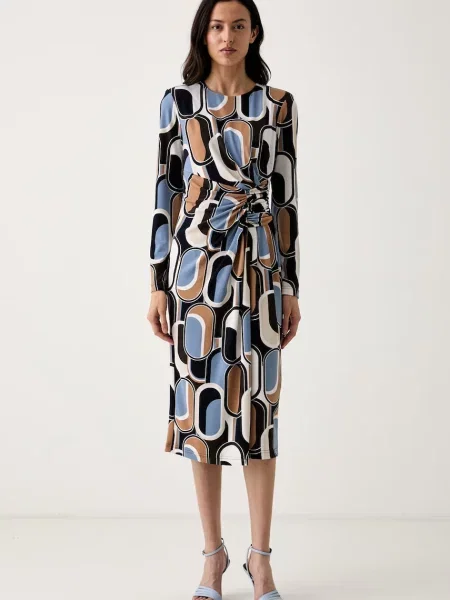 Joseph Ribkoff rochie drapată albastru