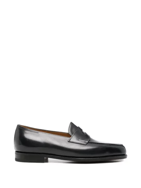 Pantofi loafer John Lobb din piele albastru