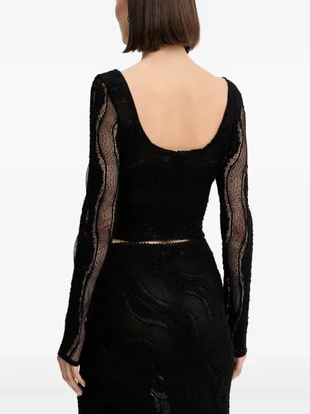 Bluzka Charo Ruiz Ibiza koronkowa czarna
