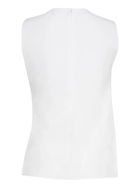 Top Adam Lippes din poplin alb