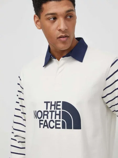 Majica dugih rukava The North Face s tiskom bež