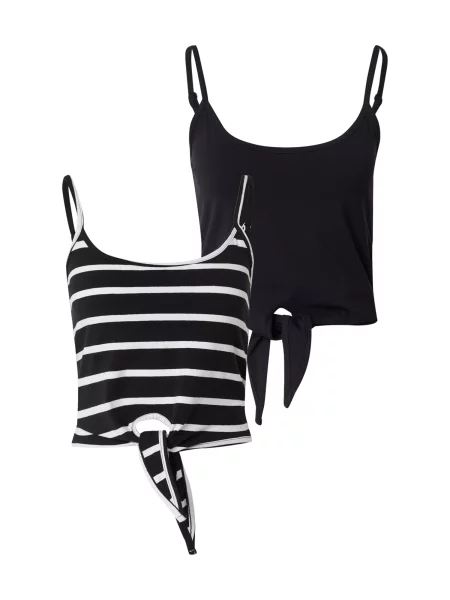 ABOUT YOU Top Nina negru alb