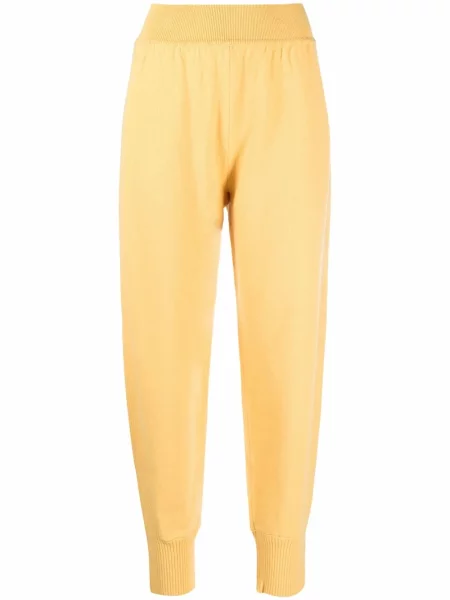 Pantaloni de jogging Alberta Ferretti tricotate galben
