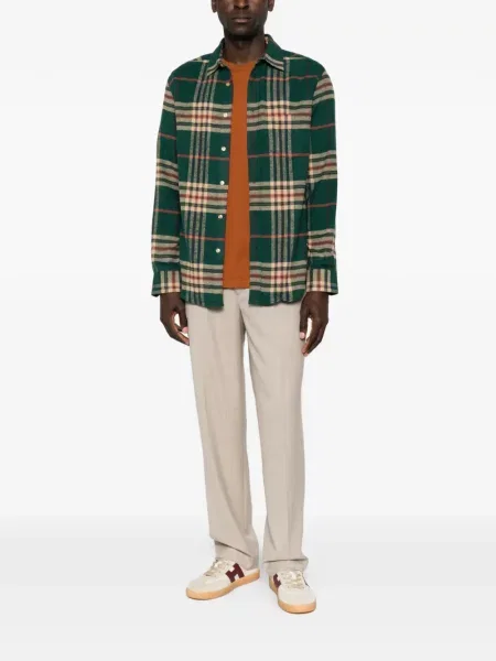Cămașă Portuguese Flannel în carouri de flanelă verde
