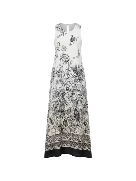 Αμάνικη μίντι φόρεμα Kaos με σχέδιο paisley λευκό