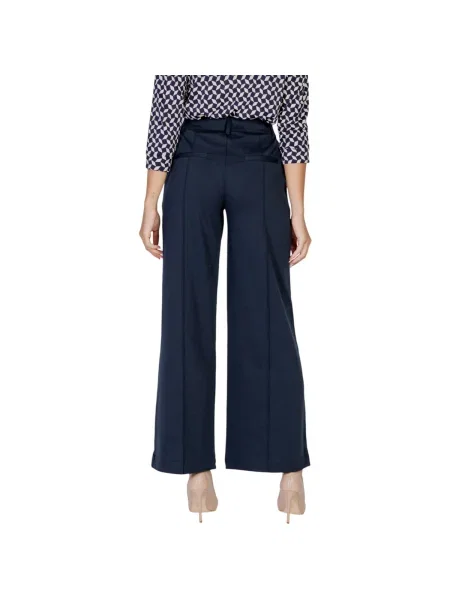 Pantaloni Ichi business albastru