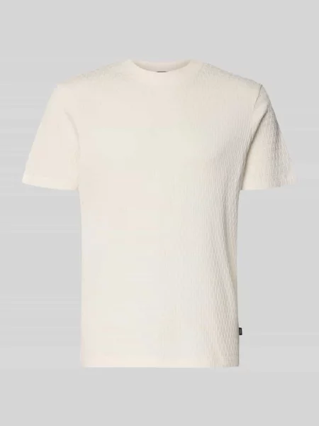 T-shirt z fakturowanym wzorem model Raulos' Joop! Collection biała