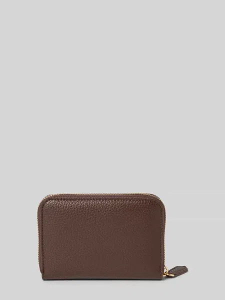 Portfel z napisem z logo Valentino Bags brązowy