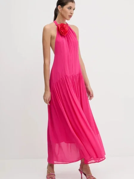 Farm Rio sukienka maxi rozkloszowana różowy