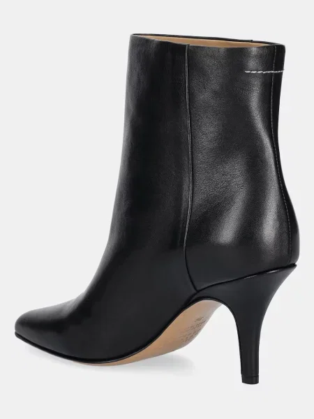 Kožené kotníkové boty Maison Margiela černé