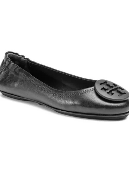 Tory Burch Balerini Minnie Travel Ballet With Logo negru
