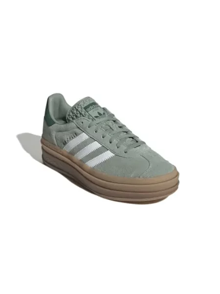 Lniane sneakersy Adidas Gazelle białe