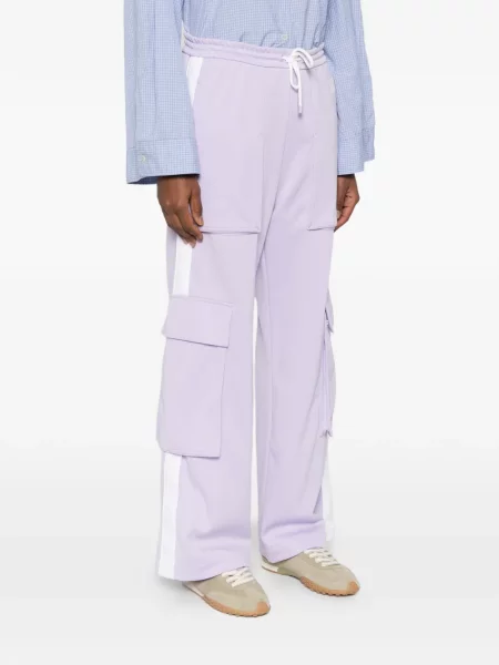 Pantaloni Loewe cu broderie violet
