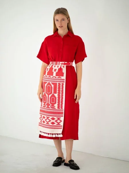 Едельвіка Ремінь-корсет Бавовна/поліестер червоний