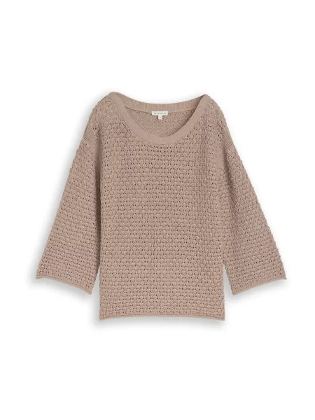 TOM TAILOR Pulover taupe gri