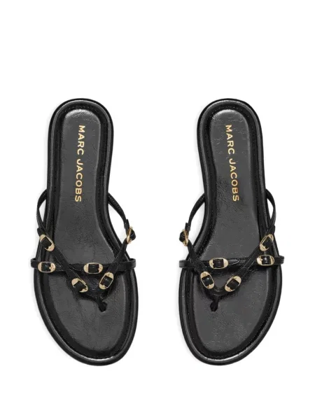 Sandale Marc Jacobs din piele cu cataramă negru