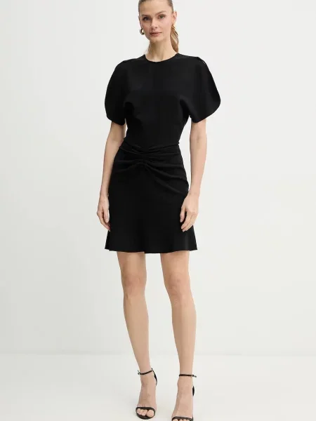Платье мини Victoria Beckham клеш черное