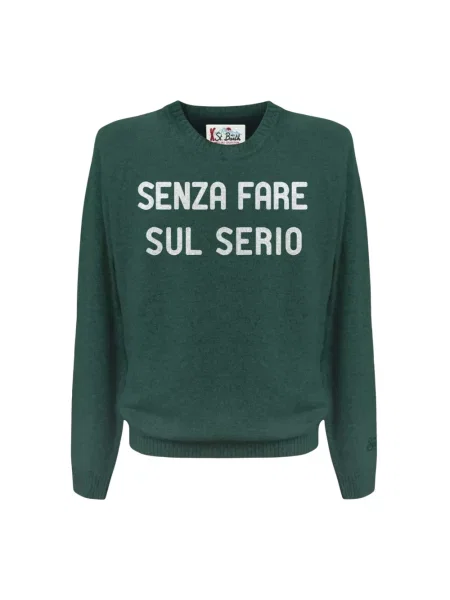 Sweter Mc2 Saint Barth z kaszmiru zielony