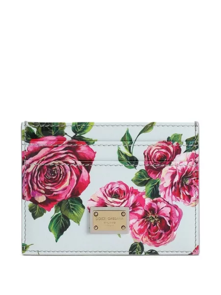 Portofel Dolce & Gabbana cu model floral cu imagine alb