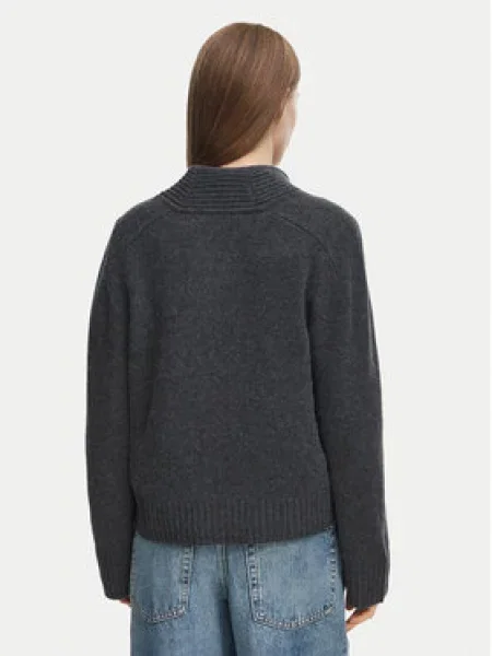 Tommy Hilfiger Pletena jopica Blend Temno siva