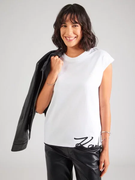 KARL LAGERFELD Tricou alb