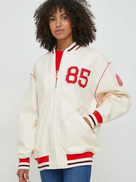 Tommy Hilfiger Bomber dzseki Baseball Oversize bézs