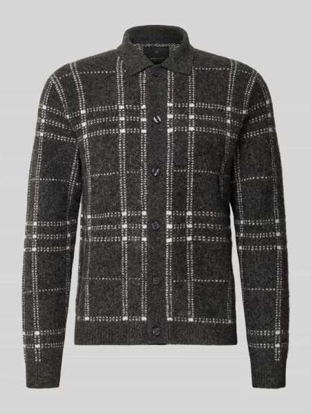 Kardigan rozpinany o kroju slim fit z dodatkiem wełny model Simon' Jack & Jones Premium