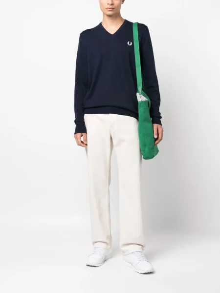Sweter Fred Perry z dekoltem w serek